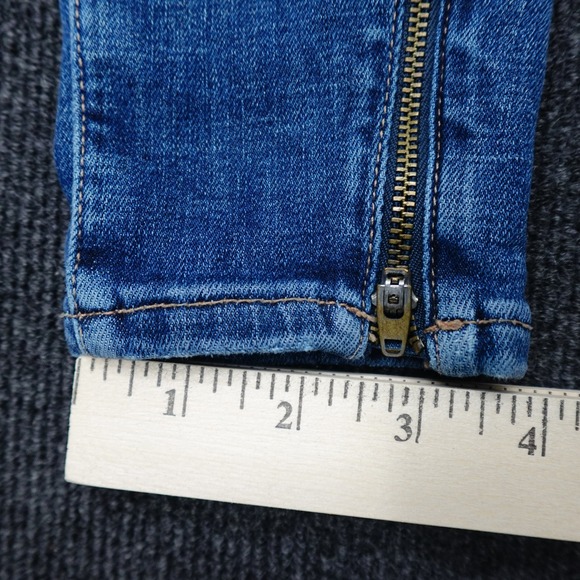 American Eagle High Rise Cargo Jegging Stretchy Women Zip Ankle 2 Short Blue - Picture 8 of 11